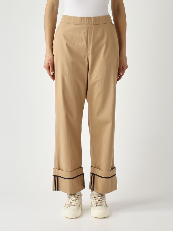 Damenhose aus Baumwolle Kamel Herno
