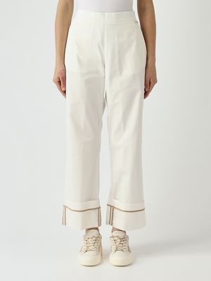 1. Pantalon femme en coton Blanc