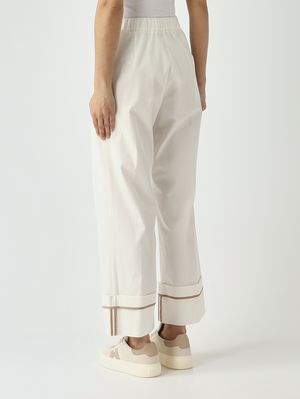 4. Pantalon femme en coton Blanc