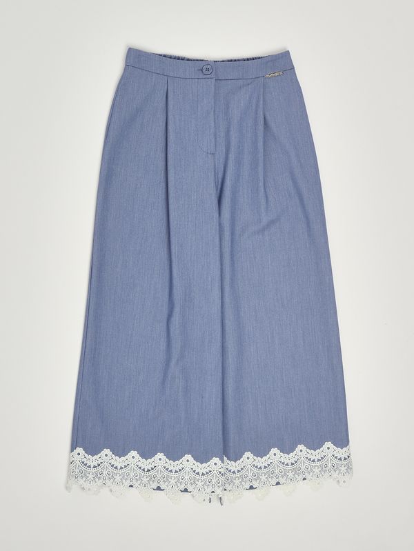 1. Mädchenhose aus Viskosemischung Blau Twinset 261gj2q14
