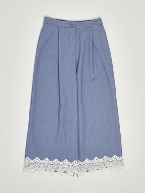 1. Mädchenhose aus Viskosemischung Blau