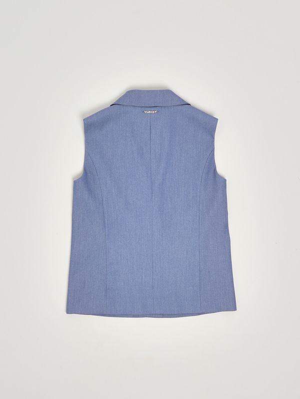2. Girls' viscose blend vest Blue Twinset 261gj2q10