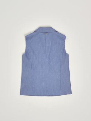 2. Girls' viscose blend vest Blue