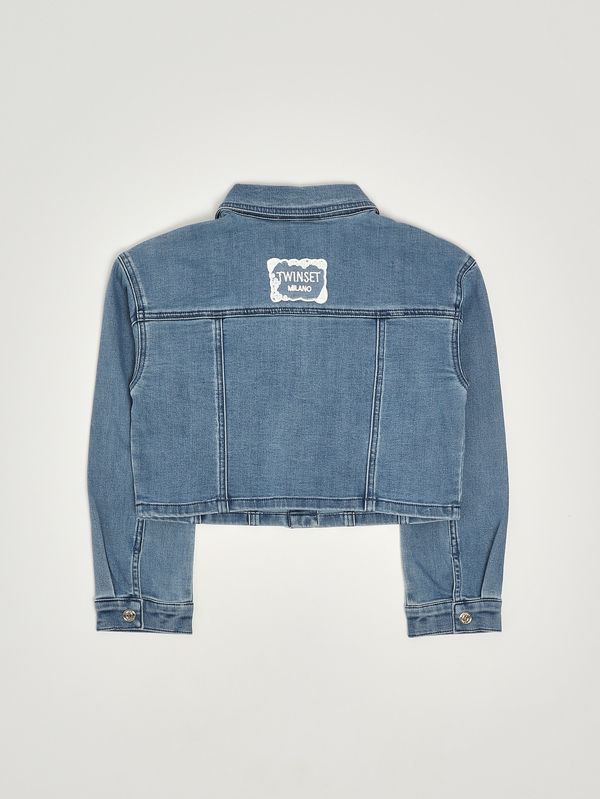 2. Giacca bambina in denim Denim Medio Twinset 261gj2080