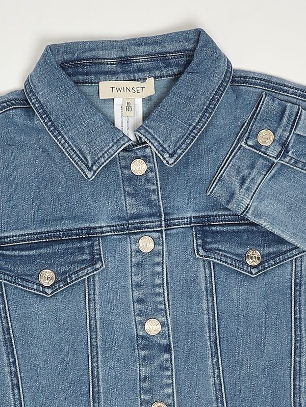 3. Giacca bambina in denim Denim Medio Twinset 261gj2080