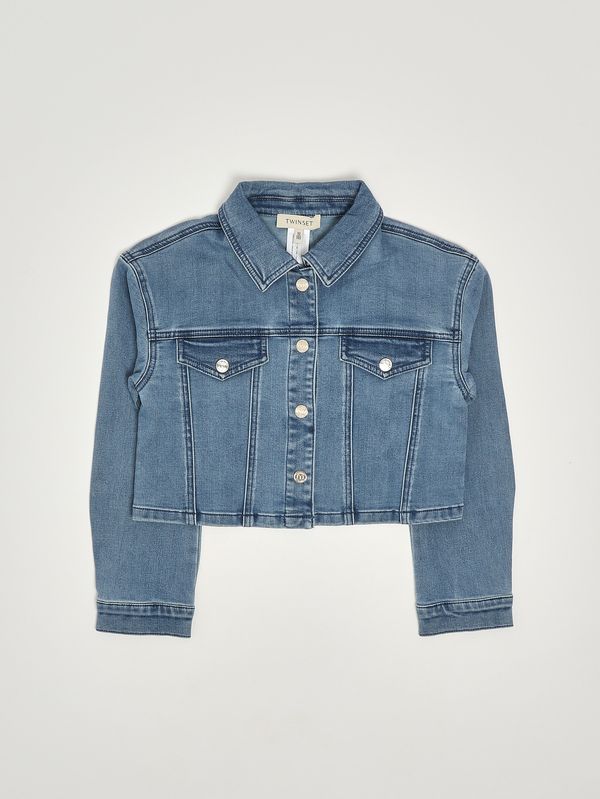 1. Giacca bambina in denim Denim Medio Twinset 261gj2080