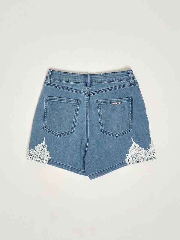 2. Mädchen-Shorts aus Baumwollmischung Mittlerer Denim Twinset 261gj2081