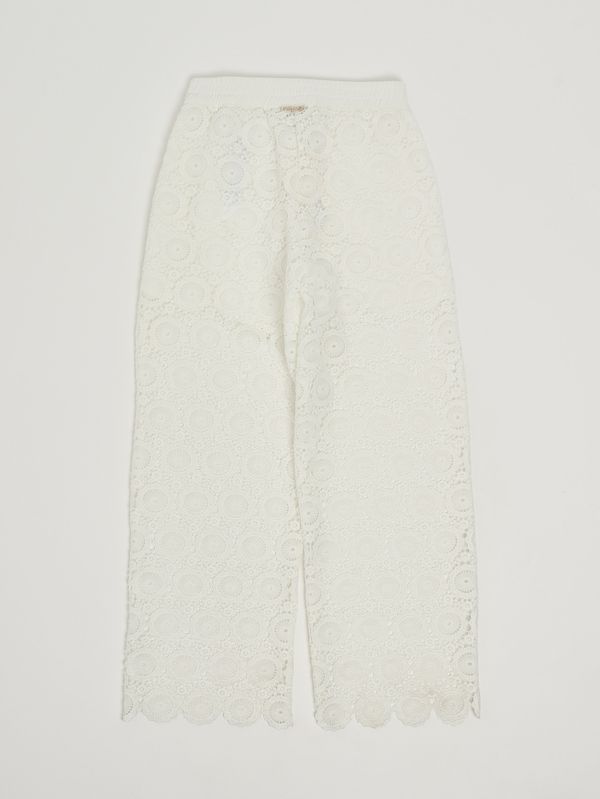 2. Pantalone bambina con ricami Bianco Twinset 261gj2q21