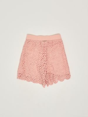 2. Shorts bambina con ricami Fucsia