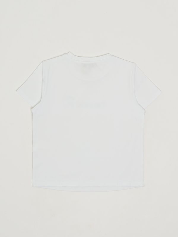 2. T-shirt bambina in cotone stretch Bianco Twinset 261gj2252