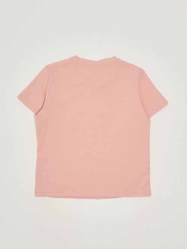 2. T-shirt bambina in cotone stretch Fucsia Twinset 261gj2252