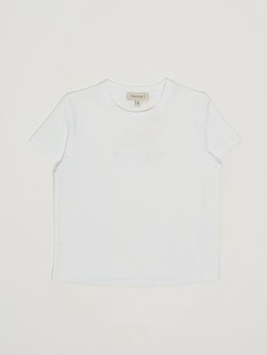 1. T-shirt bambina in cotone stretch Bianco