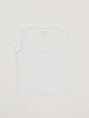 2. T-shirt bambina in cotone stretch Bianco