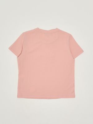 2. T-shirt fille en coton stretch Fuchsia