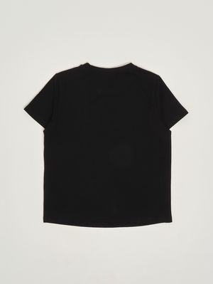 2. T-shirt bambina in cotone stretch Nero