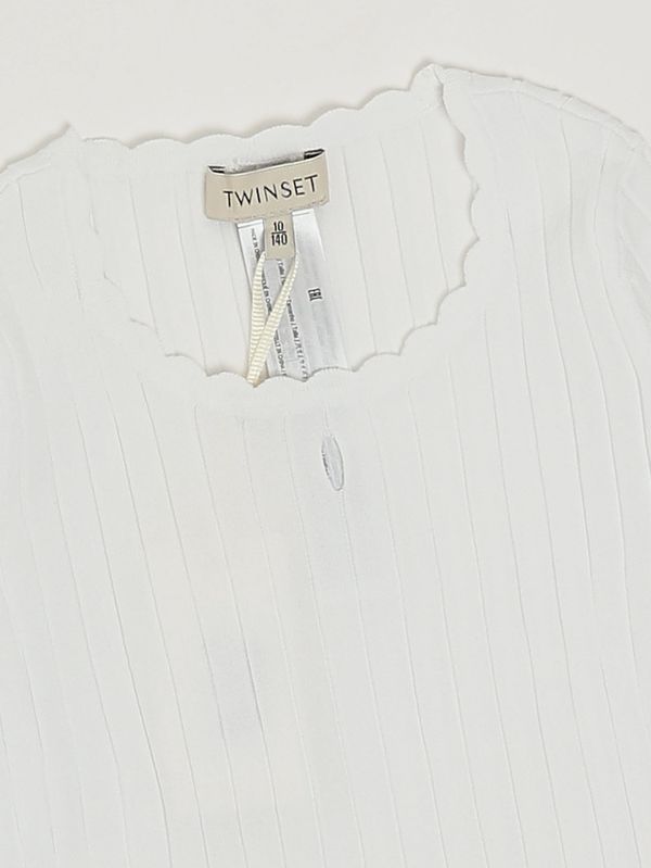 3. Mädchen-Pullover aus Viskose-Mischung Weiß Twinset 261gj3015