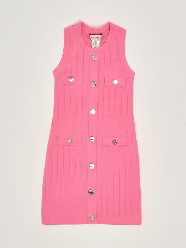 Robe en tricot pour fille Fuchsia Twinset