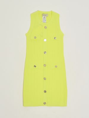 1. Strickkleid für Mädchen Gelb