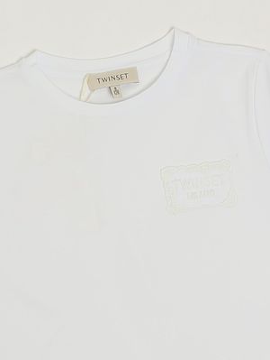 3. T-shirt fille en coton stretch Blanc