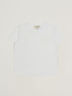 1. T-shirt fille en coton stretch Blanc