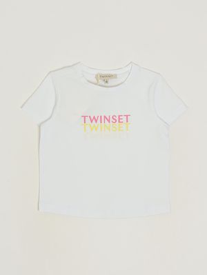1. T-shirt bambina in cotone stretch Bianco
