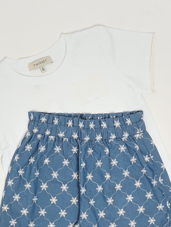 3. Mädchen-Set aus Stretch-Baumwolle Denim Twinset 261gb2061