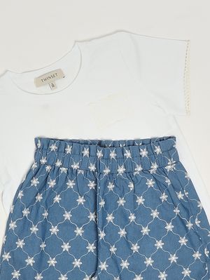 3. Mädchen-Set aus Stretch-Baumwolle Denim
