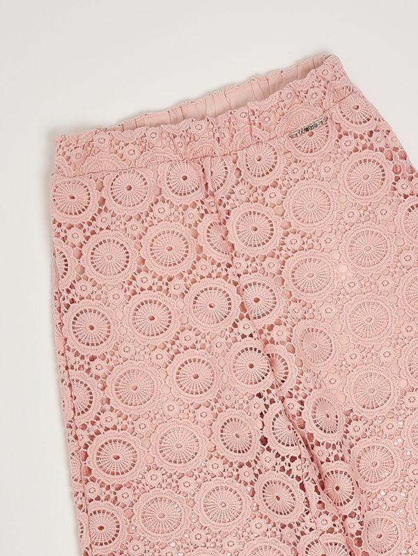 3. Pantalón de niña con bordados Rosa Twinset 261gb2017