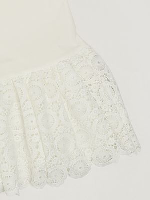3. Abito bambina in cotone stretch Bianco