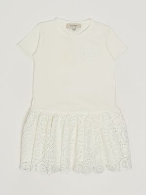 1. Abito bambina in cotone stretch Bianco