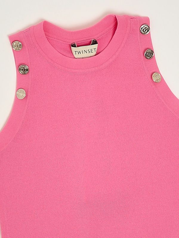3. Mädchen-Tanktop aus Viskosemischung Fuchsia Twinset 261gj3062