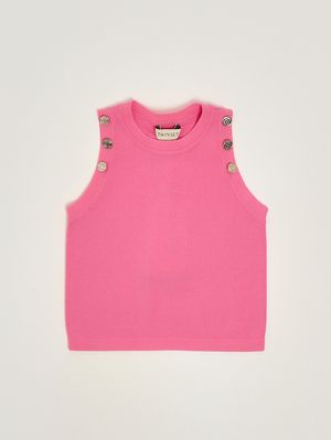 1. Mädchen-Tanktop aus Viskosemischung Fuchsia