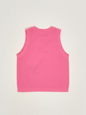 2. Mädchen-Tanktop aus Viskosemischung Fuchsia