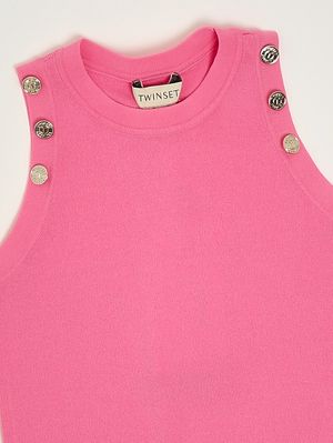 3. Mädchen-Tanktop aus Viskosemischung Fuchsia