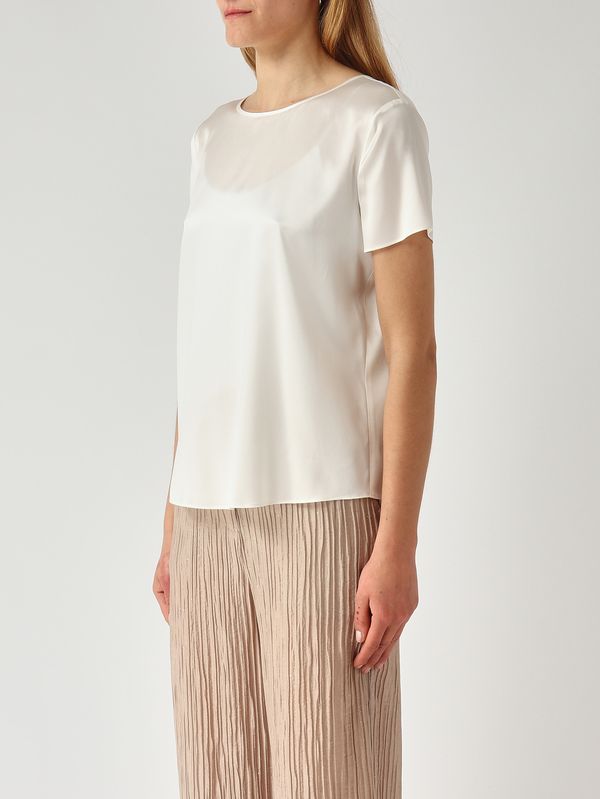3. Blouse femme en soie stretch Blanc optique Emporio Armani 8n2k152nxxz