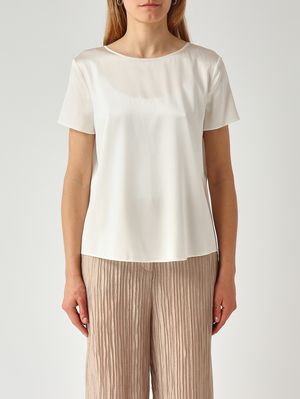 1. Blouse femme en soie stretch Blanc optique