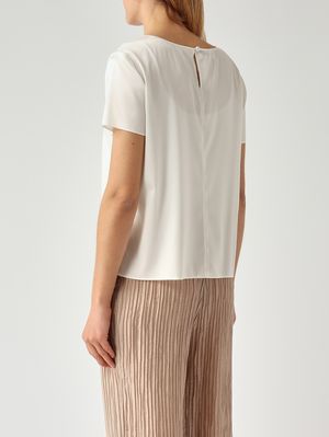 4. Blouse femme en soie stretch Blanc optique