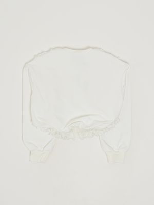 2. Mädchenjacke aus Stretch-Baumwolle Weiß