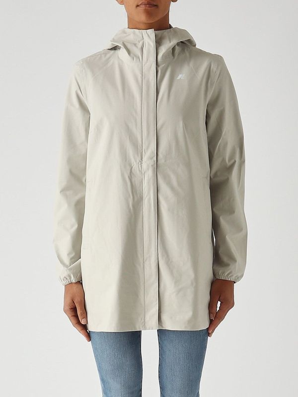 1. Damenjacke Sophie Stretch Dot aus recyceltem technischem Gewebe Beige K-Way k5127nw