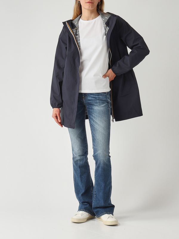 2. Damenjacke Sophie Stretch Dot aus recyceltem technischem Gewebe Blau K-Way k5127nw