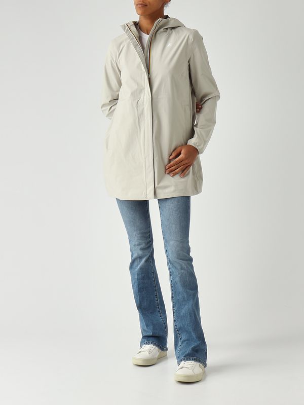 4. Damenjacke Sophie Stretch Dot aus recyceltem technischem Gewebe Beige K-Way k5127nw