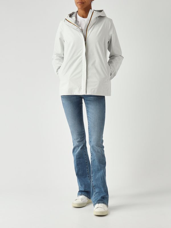 2. Chaqueta de mujer Marguerite Stretch Dot de nailon Blanco K-Way k31382w