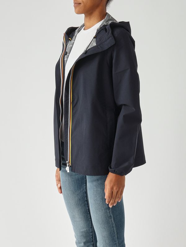 3. Chaqueta de mujer Marguerite Stretch Dot de nailon Azul K-Way k31382w