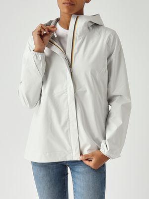 5. Chaqueta de mujer Marguerite Stretch Dot de nailon Blanco
