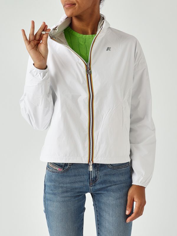 6. Chaqueta de mujer Laurette Plus.2 de nailon Blanco-Beige K-Way k81333w