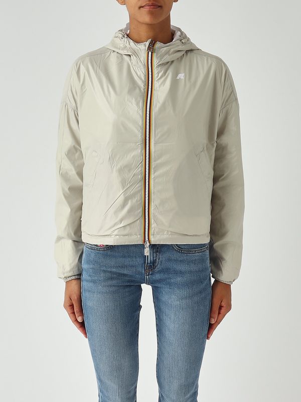 2. Chaqueta de mujer Laurette Plus.2 de nailon Blanco-Beige K-Way k81333w