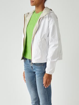 4. Chaqueta de mujer Laurette Plus.2 de nailon Blanco-Beige