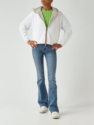 3. Chaqueta de mujer Laurette Plus.2 de nailon Blanco-Beige