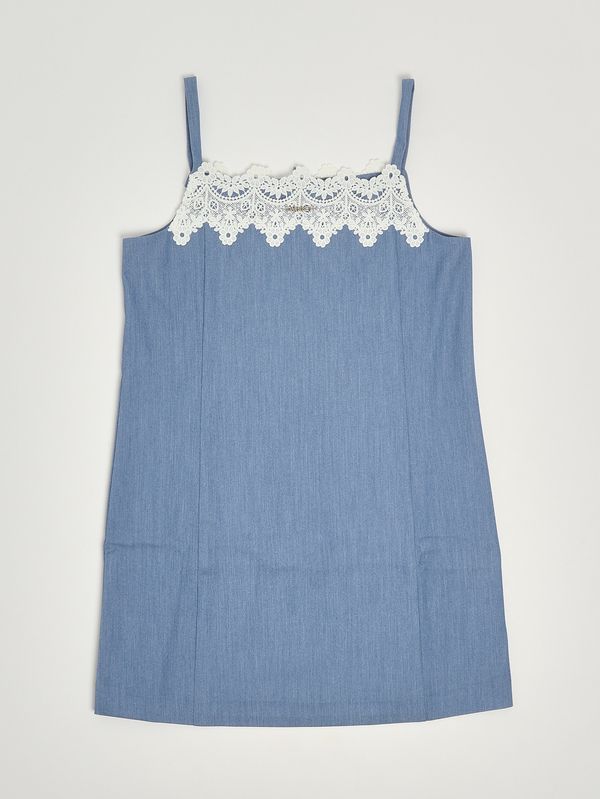 1. Mädchenkleid aus Viskosemischung Blau Twinset 261gj2q13