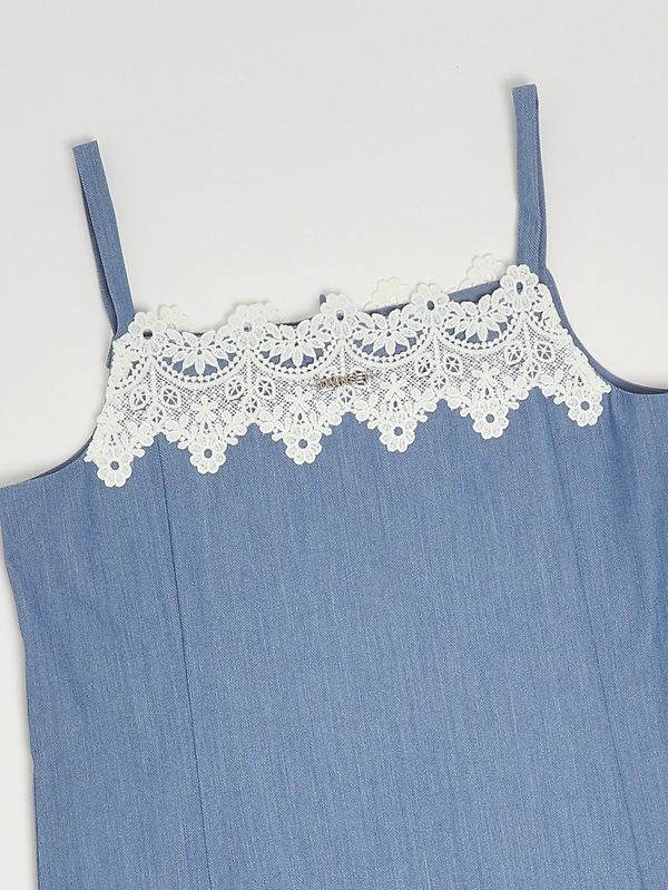 3. Mädchenkleid aus Viskosemischung Blau Twinset 261gj2q13